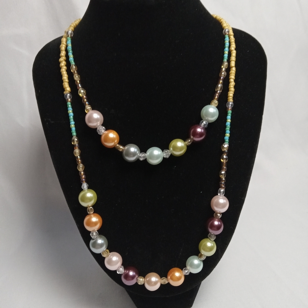 Hand Crafted Multicolor Beaded Necklace